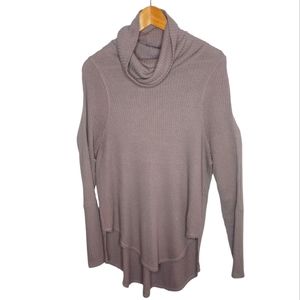 Free People Thermal Waffle Knit Long Sleeve Top M